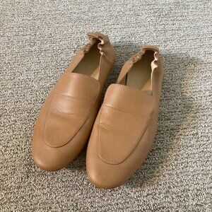 Everlane The Day Loafer Shoes Elastic Back Italian Leather Women's Size 10.5